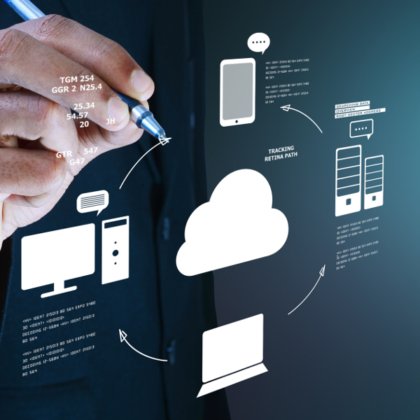 Hand Drawing Cloud Computing Concept Image